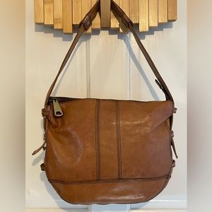 Fossil Fifty-Four Brown Leather Hobo Bag (Vintage)